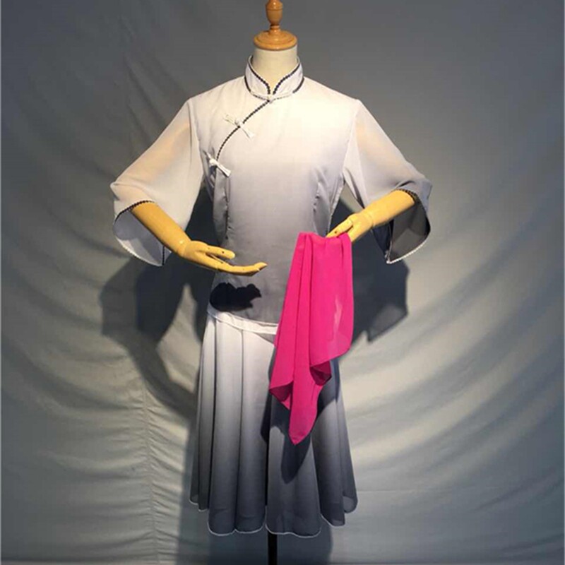 新款舞蹈演出服装现代舞蹈雏菊表演服五四青年艺考民国学生女装