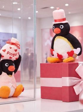 正版山莫pingu企鹅挂件怦然心动系列情侣公仔送女生闺蜜挂饰礼物