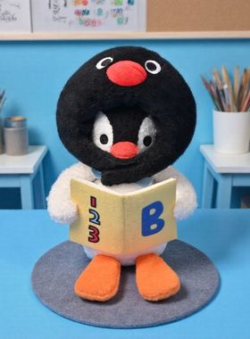 正版山莫pingu企鹅头套可爱毛绒挂件玩偶帽子娃衣礼物钥匙扣包挂