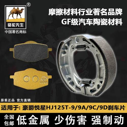 适用豪爵悦星HJ125T-9GF级刹车片