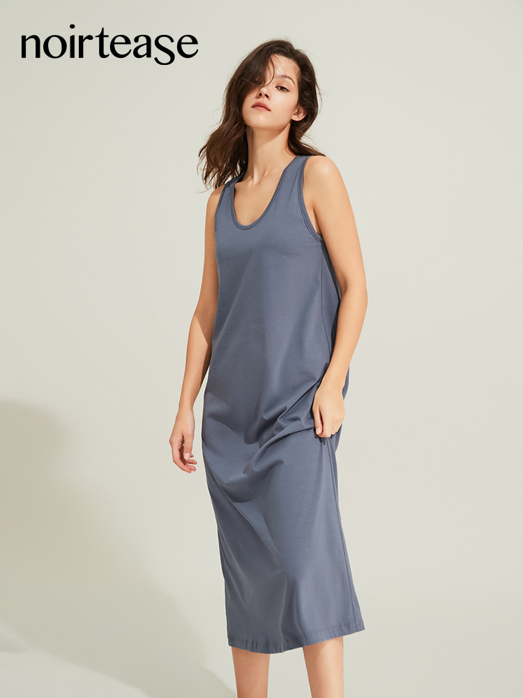 NoirTease奈黎诗抗菌薄款睡裙防走光带文胸防凸点可外穿睡衣