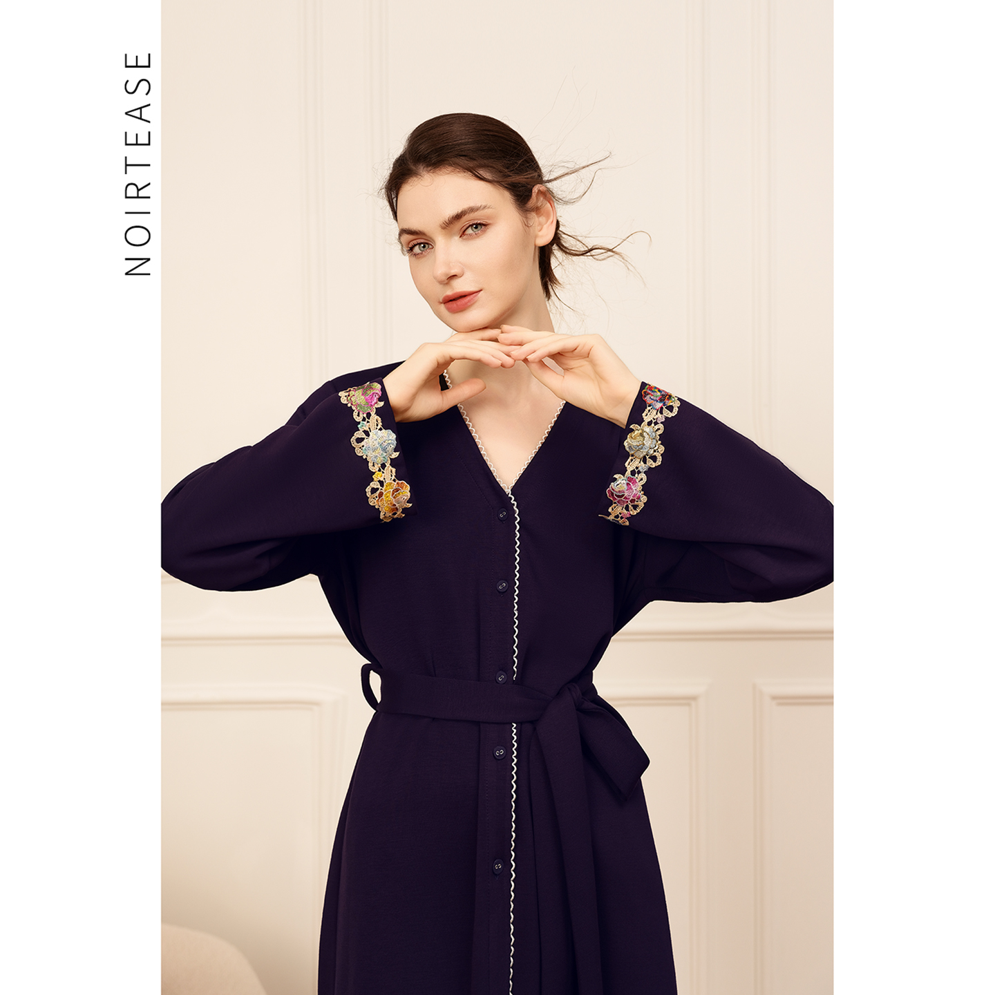 春秋加厚空气棉家居服两件套装