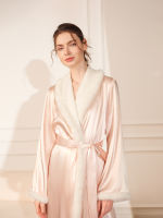 NoirTease Autumn and winter fleece and thickened pajamas and bathrobes, women's winter silk fleece bathrobes, light luxury home wear thumbnail 3