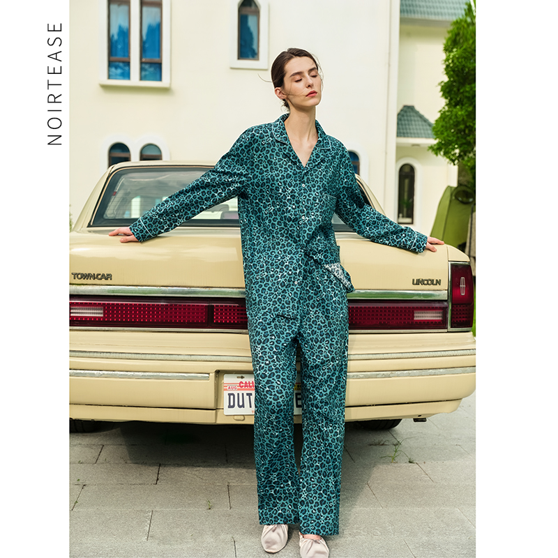 春秋宽松廓形纯棉睡衣家居服套装