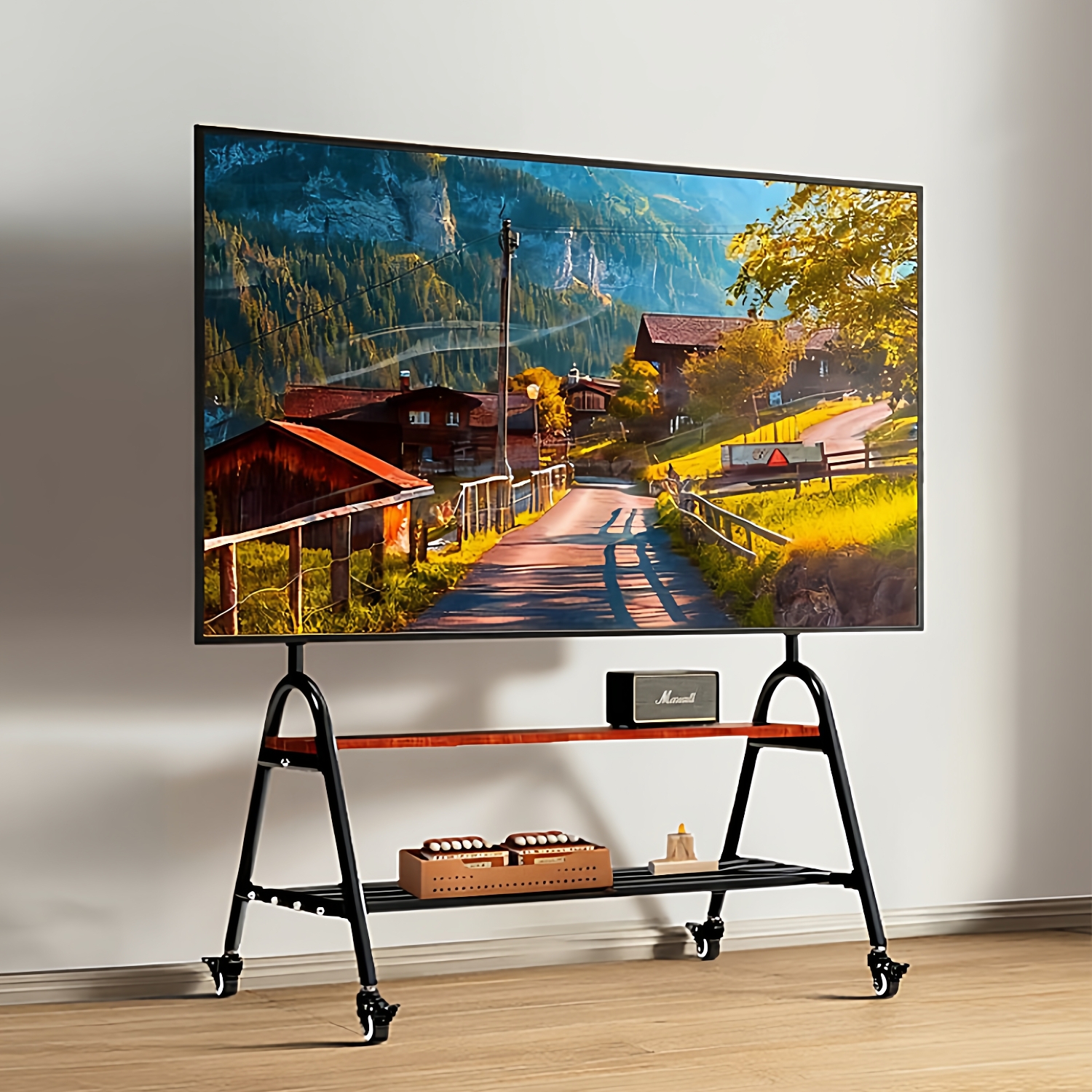 电视移动支架立式落地带轮推车客厅卧室50/55/60/65/70寸通用挂架