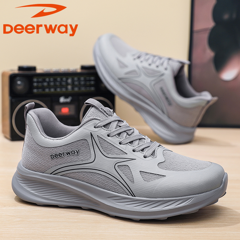 德尔惠时尚透气减震网面鞋