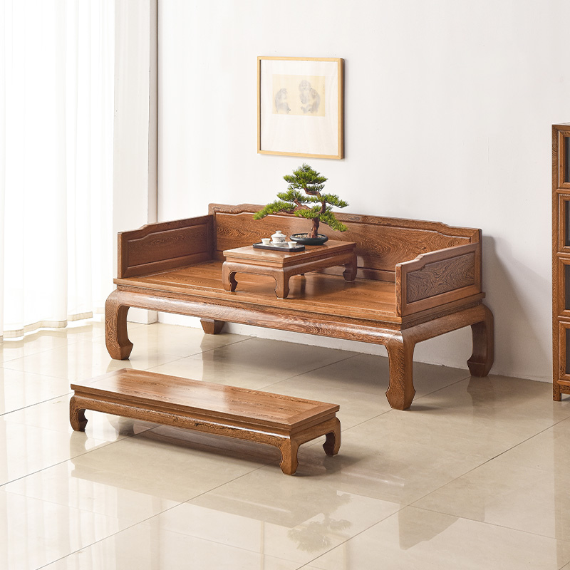 仙龙山鸡翅木中式罗汉床