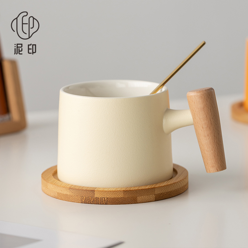 高颜值粗陶咖啡杯子定制送对象