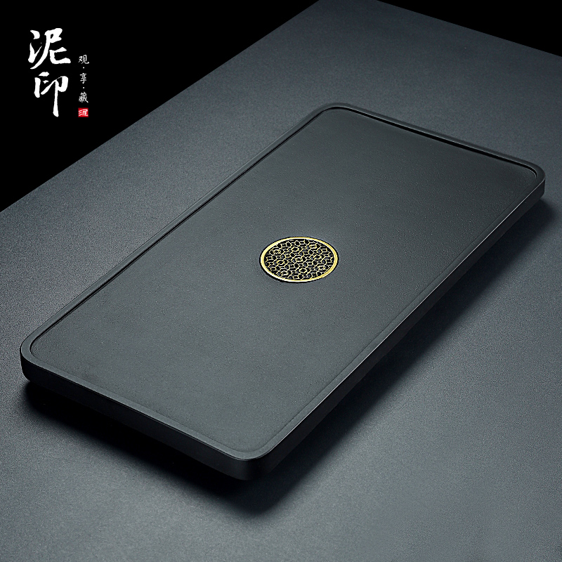 大号长方形乌金石茶盘家用办公室