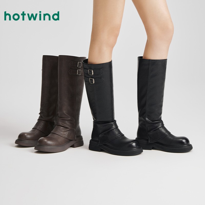 热风2025年新款女士时尚休闲靴