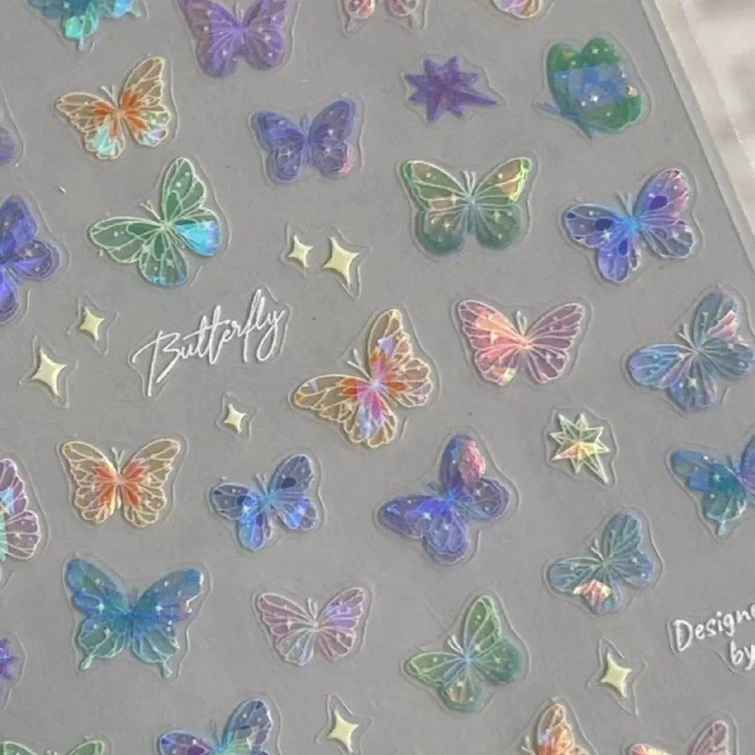 Butterfly nail stickers 3D self-adhesive fairy art - Product image 2