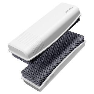 得力高端板擦磁性可吸附大号白板笔擦黑板擦画板板擦学校玻璃白板擦磁性白板擦绿板擦粉笔擦立体纤维布三个装