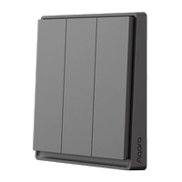 Настенный переключатель e1 Zero Fire Три клавиша (отдаленная горная зола)