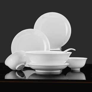 景德镇釉下彩2026碗碟套装家用纯白高颜值高白瓷餐具套装乔迁送礼