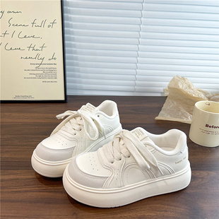 女ins潮百搭运动休闲学生板鞋 易少年 圆头小白鞋 新款 2026 原创春季
