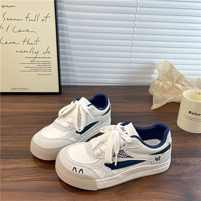 易少年 韩版百搭板鞋女ins2025冬季新款学生运动休闲德训鞋小白鞋