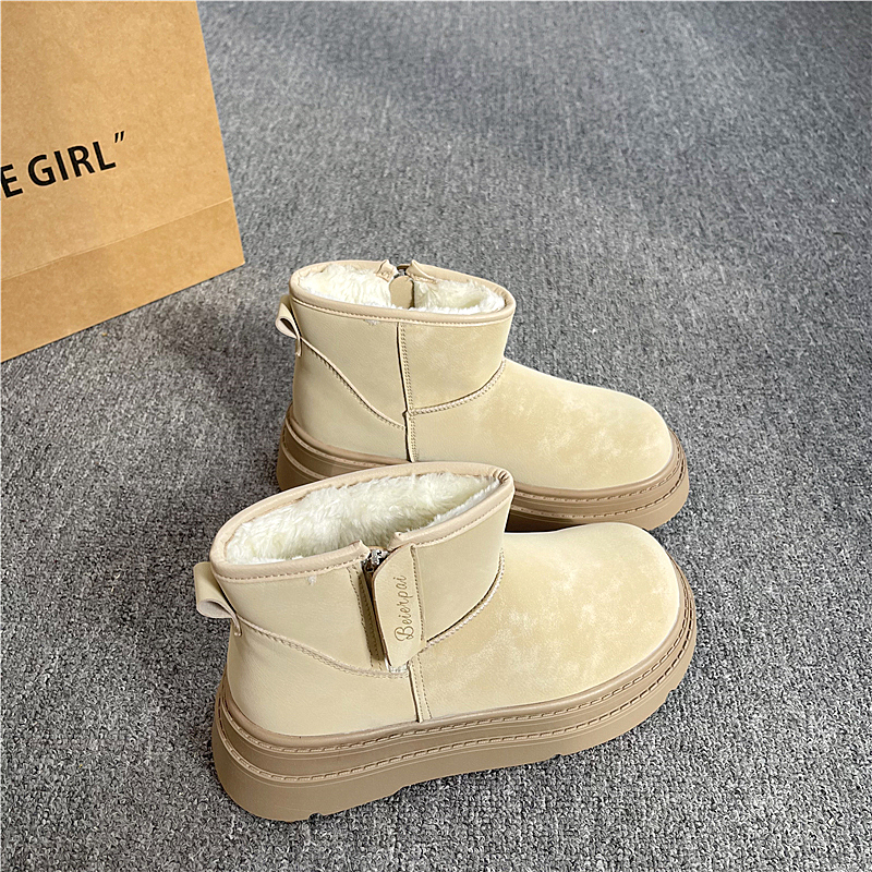 厚底加绒加厚高帮雪地靴女2025新款学生百搭棉鞋女保暖防滑靴子女