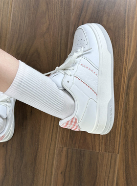 易少年 韩版厚底芍药粉板鞋女ins潮2026年春季新款运动休闲小白鞋