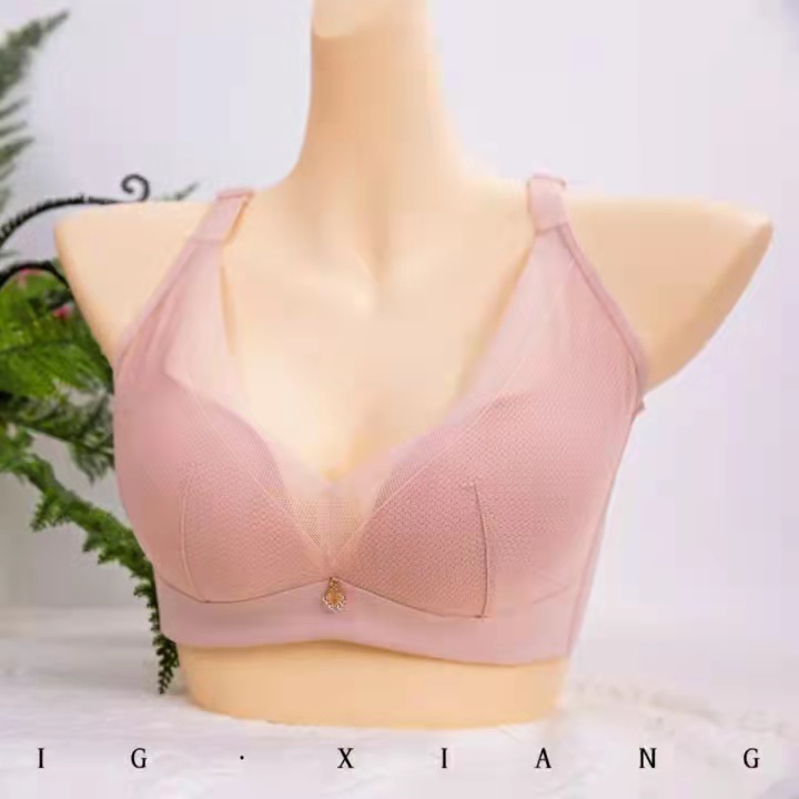 华博向大大春天花会开款收副乳聚拢新款小文胸套装马卡龙内衣正品