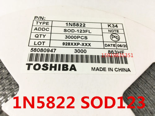 全新 DSK34 K34丝印 1N5822 SOD123FL 1206 贴片二极管 3K/整盘