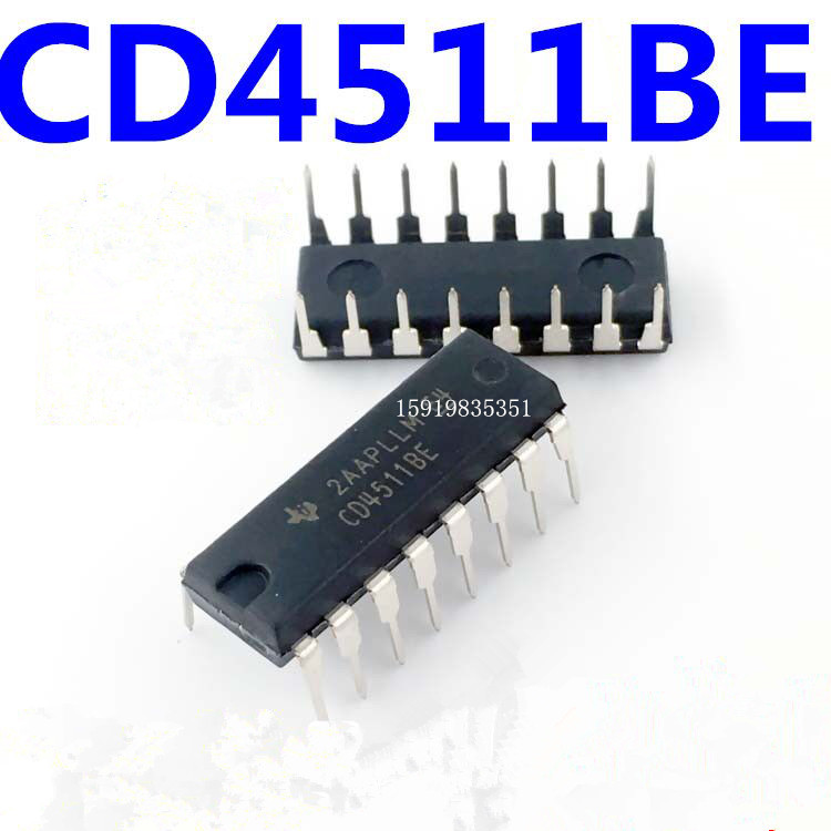 全新 CD4511BE CD4511 HEF4511 直插 DIP-16 锁存解码器驱动器