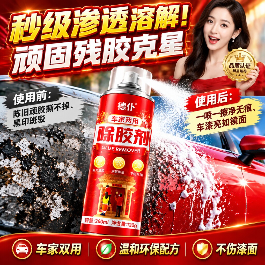 【顽固残胶克星】万能去胶神器强力除胶玻璃双面粘胶不干胶清除剂