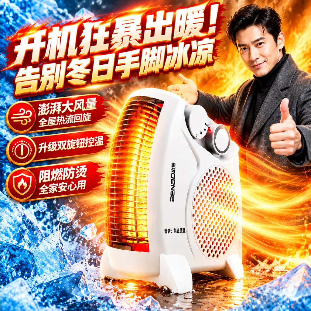 【全屋热流回旋】取暖器家用取暖办公室节能省电暖风机取暖神器