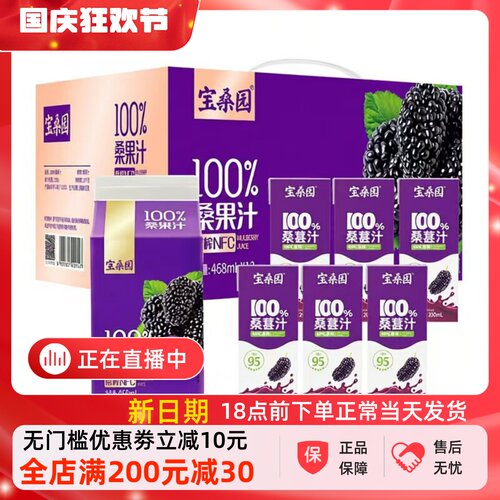 宝桑园100%NFC桑葚原榨汁