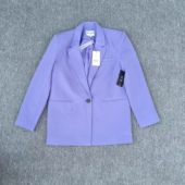 品牌纯色宽松显瘦长袖 气质通勤上衣 外套女春秋款 翻领时尚 垫肩西装