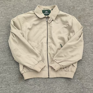 潮流翻领廓形夹克春秋百搭设计感休闲拉链外套男士 夹克 纯色大码