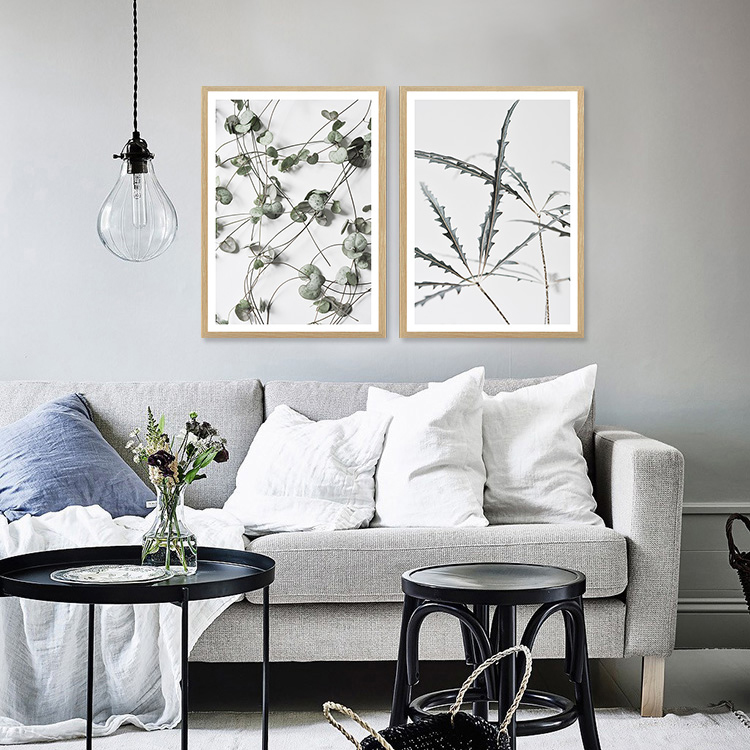 MILE ART宜家风格组合画艺术海报北欧植物摄影装饰画画芯图片