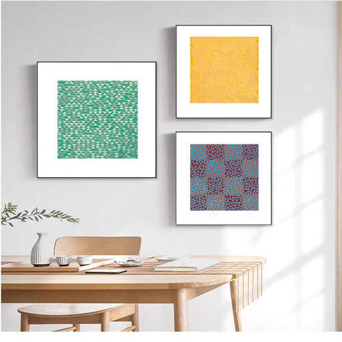 anni albers 极简主义抽象渐变色块装饰挂画布艺设计花纹包豪斯风