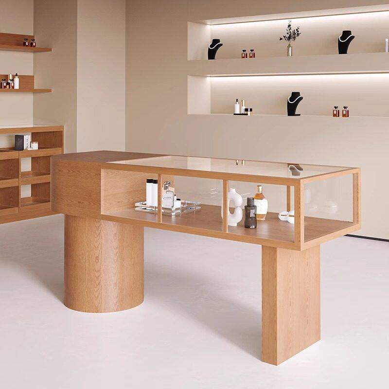 服装店玻璃展示柜中岛台陶瓷珠宝古玩玉器翡翠店陈列货架展示柜台