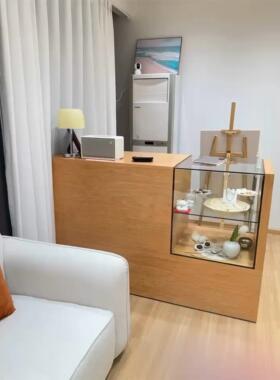 服装店收银台美甲店吧台玻璃展示柜女装店中岛桌装饰柜陈列储物柜