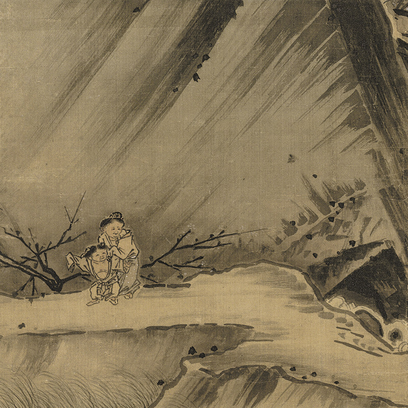 宋 马远 踏歌图轴绢本风俗画山水画临摹写意中国古代名画客厅装饰