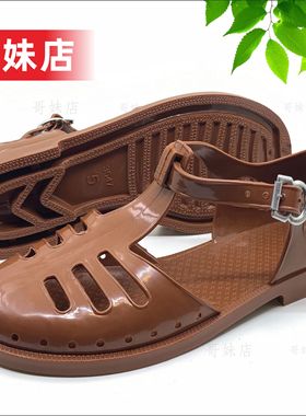 3547款工作凉鞋男士老兵复古解放胶鞋战地塑料越南夏季猪笼鞋包头