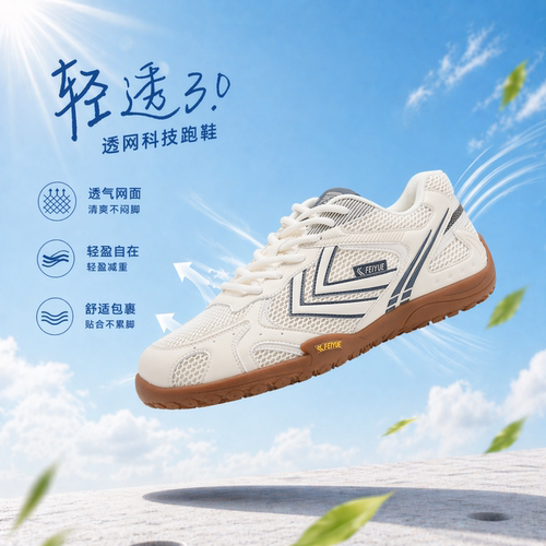 飞跃男鞋透气网鞋徒步鞋运动鞋子