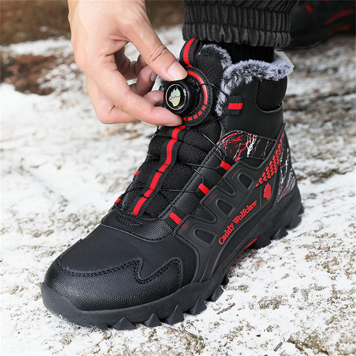 正品狼爪男加绒保暖防滑雪地靴