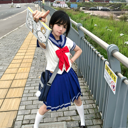 【小野】甜嗑jk正版原创水手服制服萌款显瘦显白甜美学院风套装女