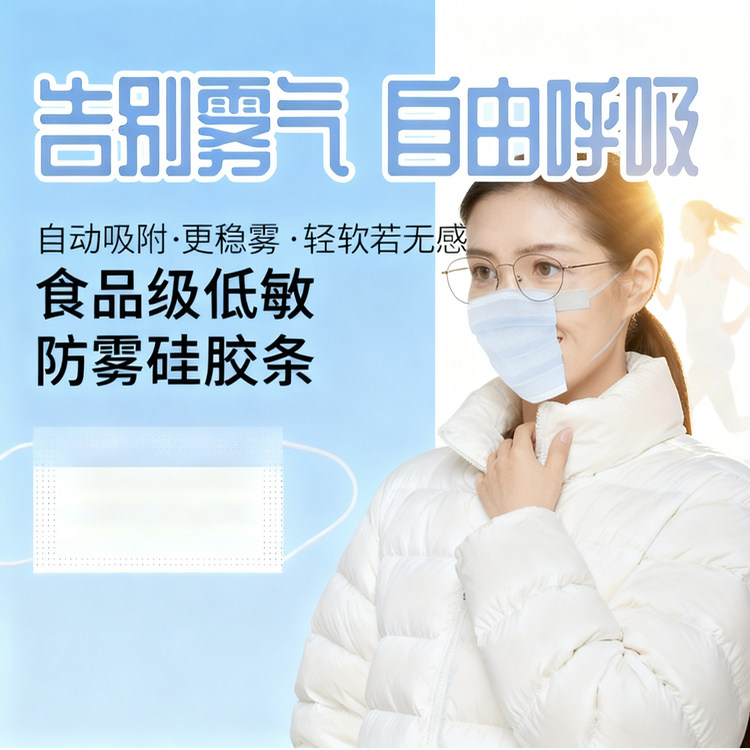 御敏防眼镜起雾口罩防哈气口罩不起雾防尘飞沫流感防护戴眼镜专用
