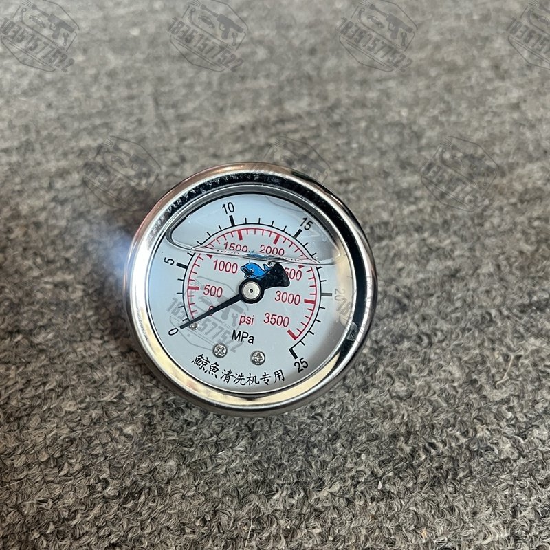苏州鲸鱼高压清洗机1116G刷车泵压力表0718/0919刷车泵水压表原装
