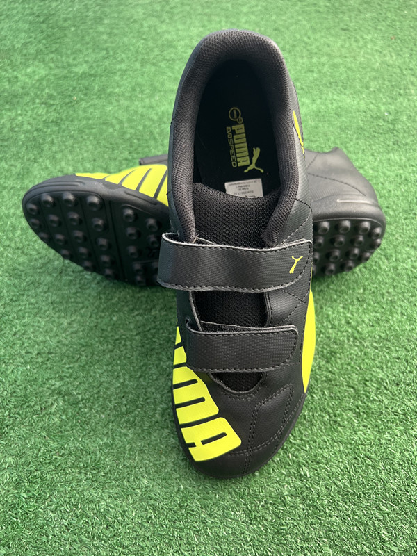 专柜正品PUMA彪马evoSPEED青少年碎钉TF轻速度型人造草黑色足球鞋