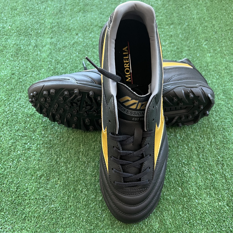 美津浓专柜正品MORELIA 2代 PRO碎钉TF袋鼠皮as黑人造草坪足球鞋