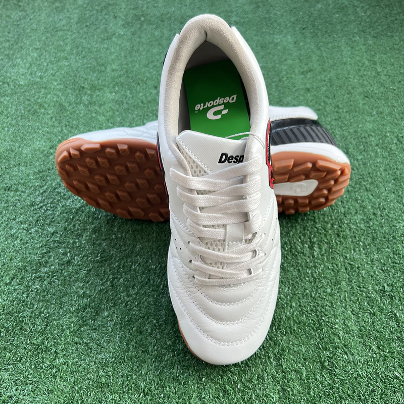 正品体士彪Desporte日本专业五人制Parana袋鼠皮TF碎钉白色足球鞋