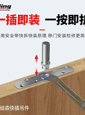 纽森推拉门折叠门快拆快装吊件