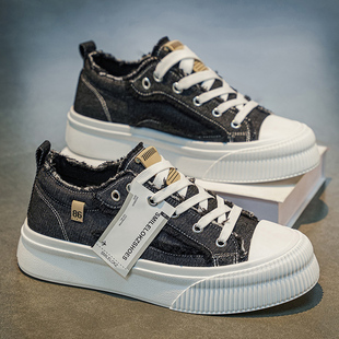 牛仔帆布男鞋2026新款春季休闲高级感板鞋男运动软底乞丐布鞋潮鞋