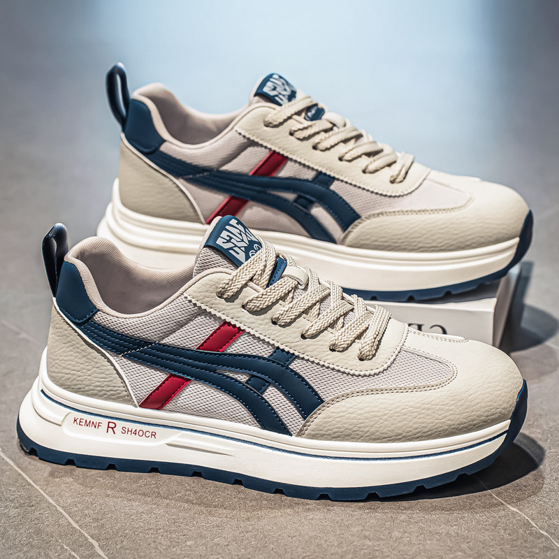 阿甘男鞋冬季青少年运动休闲网面透气防滑板鞋增高学生旅游老爹鞋