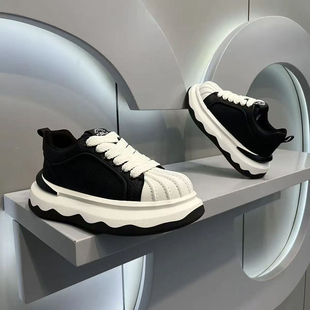 贝壳头男鞋2026春季新款潮牌高级感运动休闲板鞋厚底增高老爹潮鞋