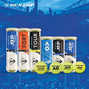 Dunlop邓禄普网球澳网加亮球ATP比赛用球耐打训练球整箱练习网球