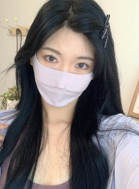 心脏地震防晒护眼角口罩素颜夏季女立体面罩防紫外线防尘冰丝